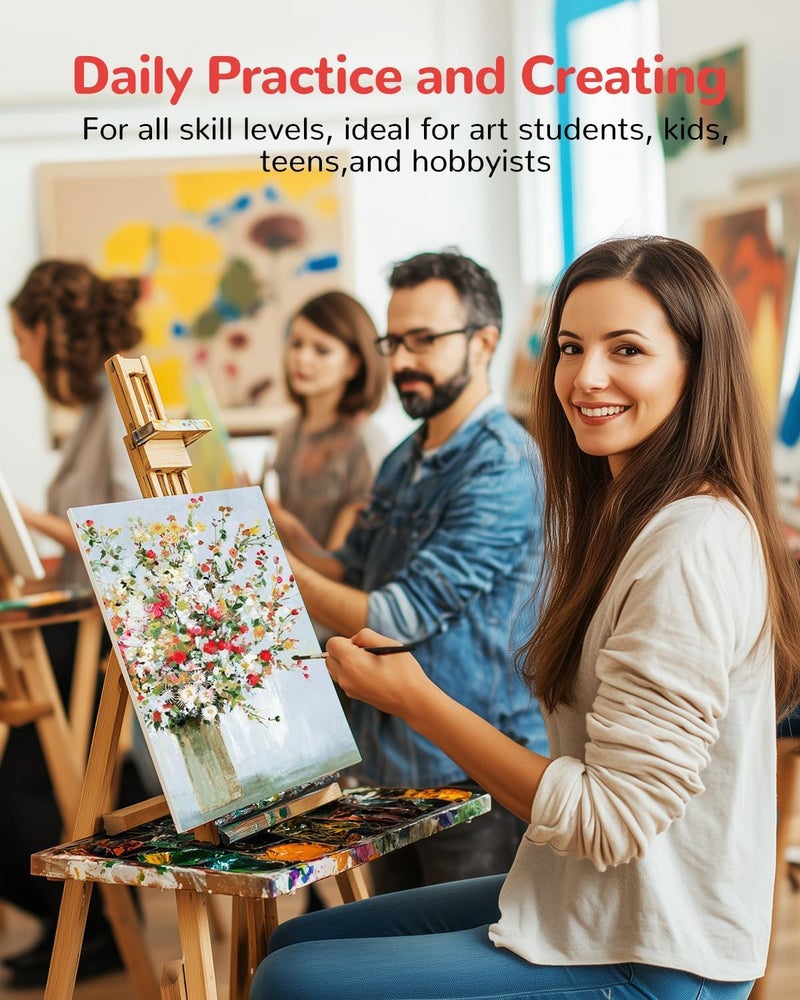BAKEYBA Canvas Boards 36 Pack, 9x12 Inch White Blank Painting Canvas Panels, 100% Cotton Art Supplies for Acrylics Oil Watercolor Tempera Paints - Image 3